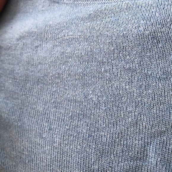 Zoe Cputure 100% silk Blue tie-dye lightweight knit top. Size L crop - Picture 5 of 7